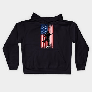 American Flag Soccer Apparel Soccer Kids Hoodie